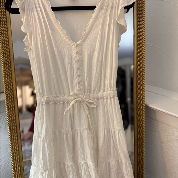 PAIGE White Mini Dress with Flutter Sleeves - Picture 2 of 14